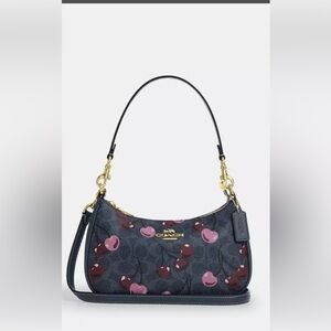 Coach Blue Cherry Printed Bag